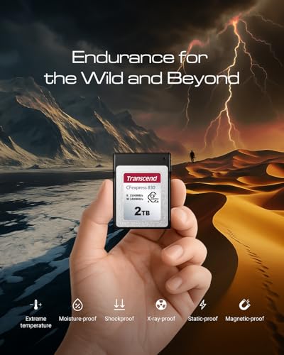 Image of Transcend CFexpress830 Memory Card 512GB, Up to 3500MB /s, 4K8K Video Capture for Canon EOS /Nikon /Panasonic /FUJIFILM /BlackmagicCINEMA, PCle Gen4x2 NVMe, CFexpress Type B, Filmmaker /Professional Creator