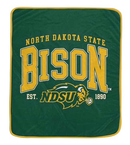 NCAA North Dakota State Bisons Vintage Arch Block Ultra Soft Blanket