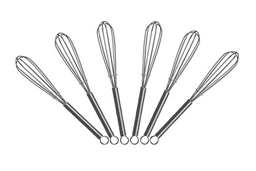 5 inch Mini Wire Whisk 6 Pack - Stainless Steel
