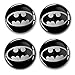 4 pegatinas de gel para tapacubos de 60 mm de diámetro, pegatinas para llantas con emblema para coche, accesorios DM007 (n.º 19 murciélago plateado)