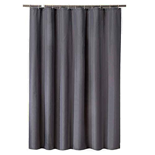Rideaux de douche gris en polyester imperméable pour salle de bain