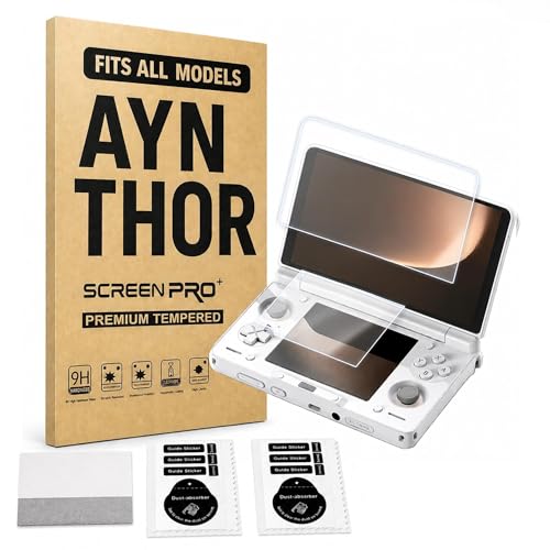 Screen Protector for AYN Thor (All Models) Ultra HD Tempered Glass 9H Hardness Bubble-Free Easy Install with Squeegee Scratch Resistant HD Clear Full Coverage for AYN Thor Console Includes Toolkit
