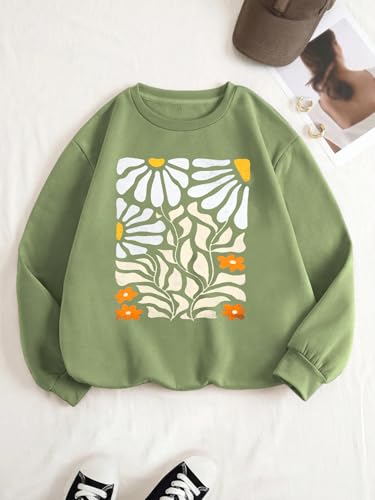 Image of TAGAS Women's Sweatshirt| Jumper Women Winter Wear| Floral Print (Sweatshirt) for Women |Womens Winter wear