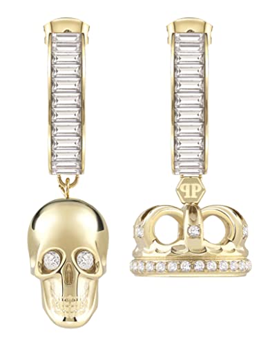 Boucles d'oreilles Philipp Plein en acier inoxydable avec design luxe rock pour homme