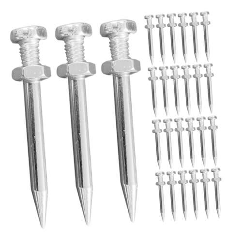 Toyvian 30 Piezas Clavos Metálicos para Aireador de Césped Repuestos Duraderos para Herramienta de Aireación de Jardín y Parque Suelo y Oxigenación