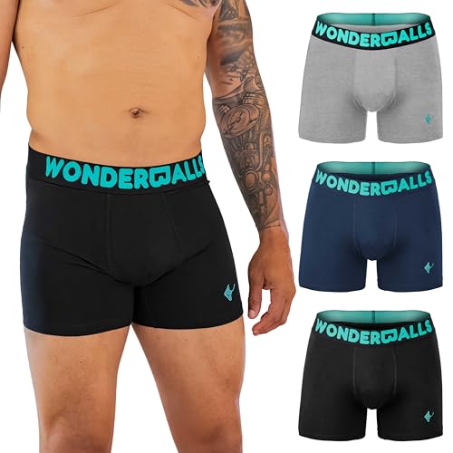 Wonderballs Short Boxer Briefs for Men - Ultra-Soft, Breathable Peruvian Pima Cotton & Modal Blend Athletic Underwear for Men