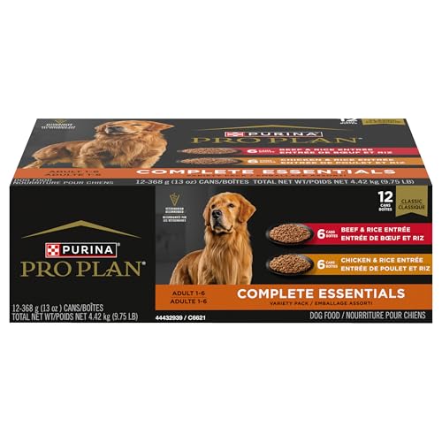 Purina Pro Plan Complete Essentials Wet Dog Food, Entree Variety Pack 2 Flavours - 368 g Can (12 Pack) image 8
