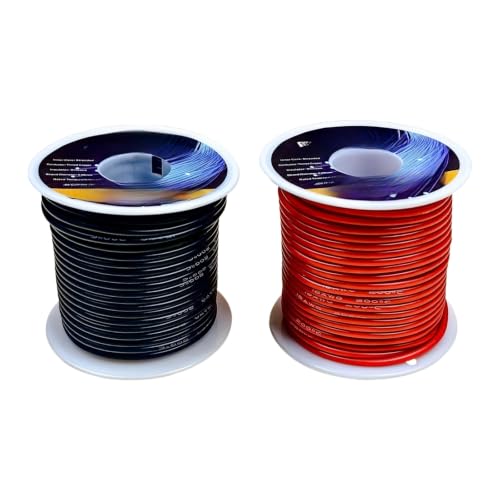 Cable de silicona flexible 22 AWG rojo negro conductor multifilar para robótica e impresoras 3D