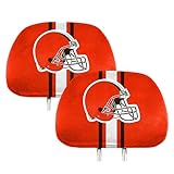 FANMATS NFL - Cleveland Browns 2 Piece Full Color Headrest Cover Set