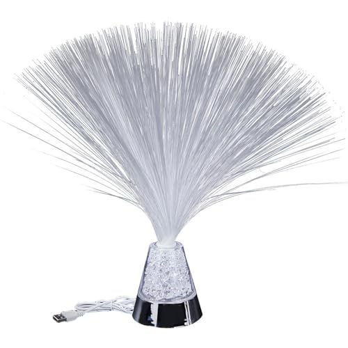 MOUNTTU Fiber Optic Lamp USB or Battery Dual-Use Decorative Romantic Colorful Fiber Optic Lights for Home Party Festival, No Battery