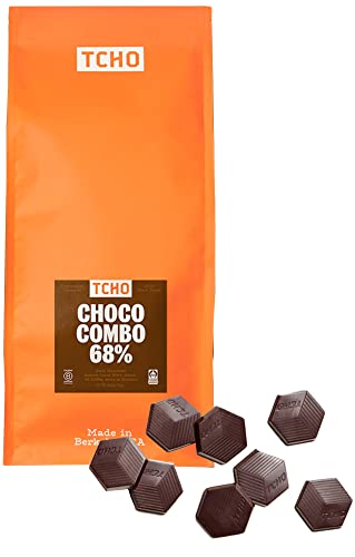 TCHO Choco Combo 68% Dark Chocolate Baking Couvertures (6.6lb Bag) | Organic & Fair Trade Certified | Non GMO, Non-Dairy, Vegan, Soy Free