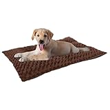 PETMAKER Lavish Cushion Pillow Furry Pet Bed, Large, Chocolate