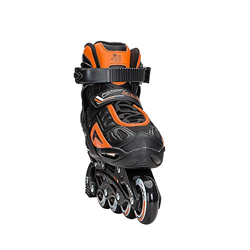 5Th Element B2-100 Boys Adjustable Inline Skates For Kids With Ankle Support Street Hockey Roller Blades-Black/Orange 12-1 #TOP7