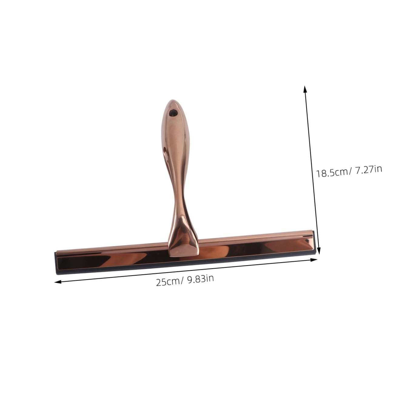 FOMIYES Limpiacristales Metálico Multiusos Mango de Silicona de Ventanas para Baño Ducha y Automóvil Herramienta de Limpieza Resistente Hogar