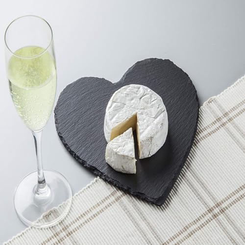 Assiette ardoise forme de cœur lot de 2 idée cadeau table - 5
