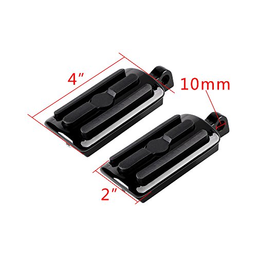 image for Anzio Motorcycle Short Adjustable Foot Pegs Mounts Clamps Kit 1 1/4
