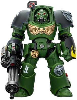 JOYTOY Action Figures Warhammer 40K Terminator Squad 1/18 Movable Model Collectible Figurine Ages 15+ (Salamanders Terminator 3 with Power Fist and Assault Cannon)