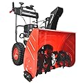 PowerSmart Snow Blower Gas Powered 24 in. 208cc Self-Propelled 2-Stage Snow Blower, Briggs and Stratton Engine with Eletric Start, Handle Warmer