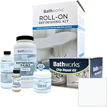 Bathworks DIY Bathtub Refinishing Combo Kit White Includes Tub & Tile Coating, Chip Repair Filler, and Non-Slip Additive For Bathtubs, Tile, Showers & Wall Surrounds High Gloss Finish, 24-Hour Dry Time