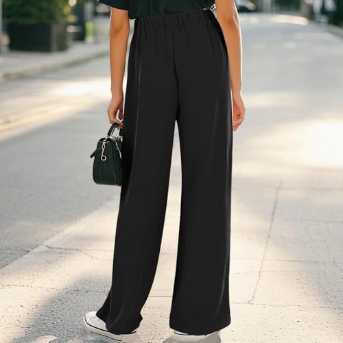 Girls Baggy Soft Sweatpants Long Drawstring Palazzo High Waist Wide Leg Trousers Teen Bottoms Flowy Sport Athletic3