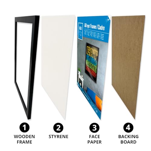 Cadre pour affiche noir 60x80 cm idéal pour décorer un salon moderne - 3