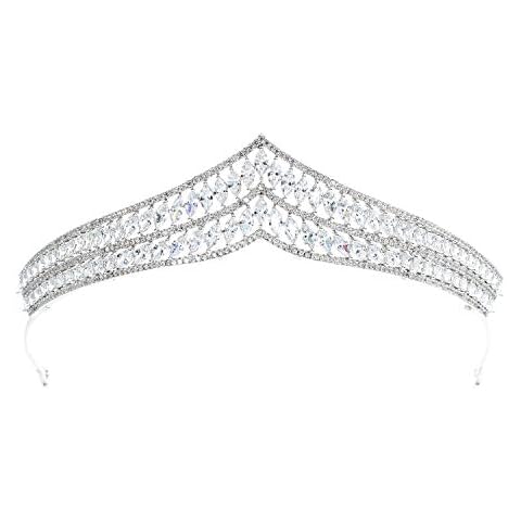 Tiara de cristal cúbico CZ CH10142 Cover
