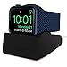 Orzly Compact Stand for Apple Watch - Nightstand Mode Compatible - Black Support Stand with integrated Cable Management Slot (38mm & 42mm & 40mm & 44mm compatible)