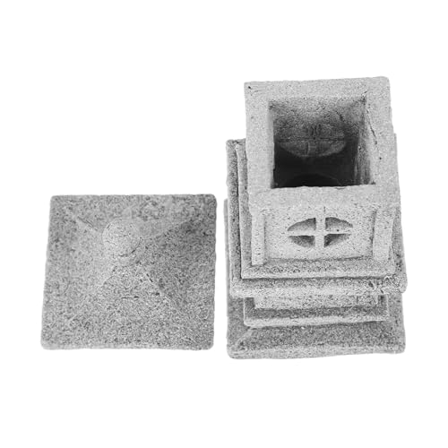 BESPORTBLE Miniature Japanese Stone Pagoda Lantern Statue Detachable Lid, Sandstone Garden Ornament for Zen Bonsai, Aquarium, and Outdoor Decoration