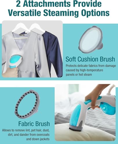 Beautural Plancha de Vapor Vertical de Ropa 1200W, Vaporizador Portátil para Viajes y Hogar, vaporiza en Vertical y Horizontal, Apagado automático, Calentamiento rápido en 30 Segundos, 260 ml, Azul - imagen 6