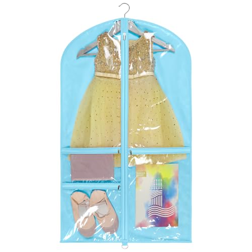 Univivi 40 Inch Dance Costume Garment Bags for Dancers, Blue