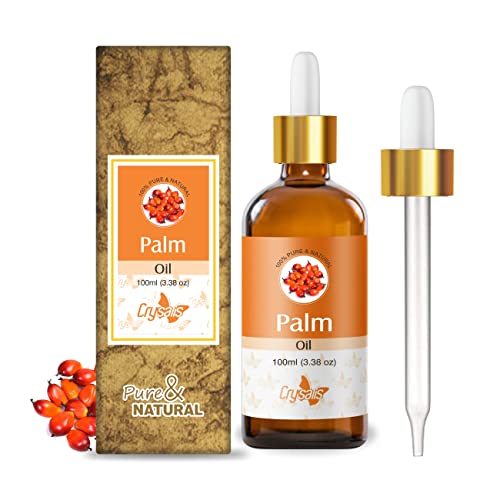 Image of Crysalis Palm Oil 100 ml (3.38 fl oz) - Rich Multi-Use Oil for Soap Making, Skincare & DIY Cosmetic Formulations