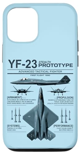 YF-23 �X�e���X�퓬�@ �~���^���[ �W�F�b�g�d�l �C���t�H�O���t�B�b�N �u���[ �X�}�z�P�[�X iPhone 12/12 Pro �p