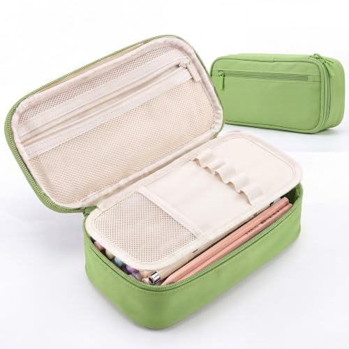 Image of WEMATE Pencil Case, Large Storage Organizer, Makeup Bag, Teacher Must - have, Big Pencil Pouch, Marker Case for College