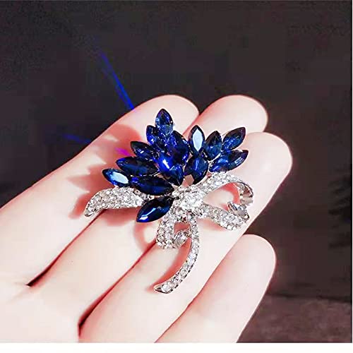 Image of Lavender flower brooch crystal rhinestone tulip brooch elegant accessories jewelry women brooches and pins fashion jewelry wedding flowers lapel pin