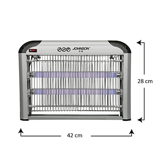 Palucart Zanzariera Elettrica Johnson Z 10 Lampada Anti-Zanzara a LED con 2 Lampade UV elimina Insetti Volanti Elettrico, zanzariera per Interno Copertura di 40 mq a 20w in 2 lampade da 10w