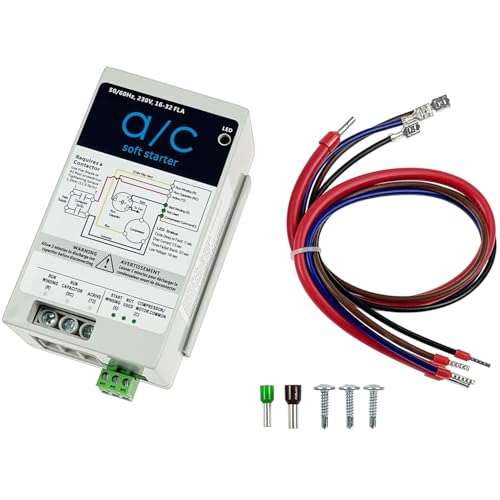Módulo de arranque suave para AC (16-32A) compatible con unidades de aire acondicionado de 4-7 toneladas, instalación fácil y protección inversa del motor para generadores, aplicable para RV, marina, residencial y comercial miniatura 1