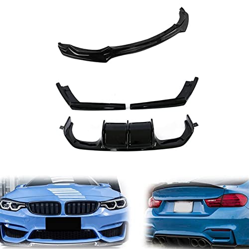 Lèvre de becquet avant noir brillant pour pare-chocs BMW F80 F82 M3 M4