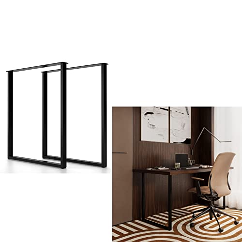 2PCS Metal Table Legs - Furniture Legs, Wrought Iron Table Legs for DIY Bench, Table Leg Metal Base For Bench, Industrial Table Frame Table Runners, for Dining Table, Computer Desk ( Size : 60*70cm )