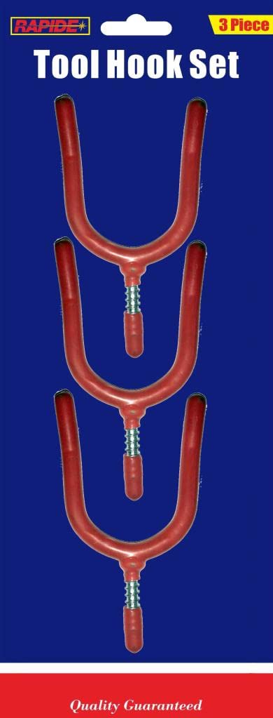 Supergift.com Red Heavy Duty General Purpose Utility Hooks, All-Purpose Hanging Hangers For Bike,Chair,Ladders,Hose,Tools,Shed (Tool Hooks)
