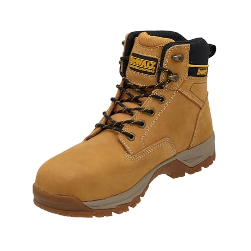 DEWALT Alpine Mens Nubuck Leather Lightweight Heat ResisHoneyt Steel Toe Safety Work Boot Honey UK9