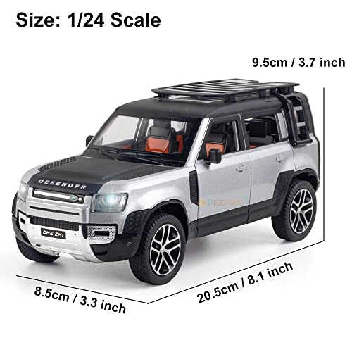 Image of Alloy Car Model Diecasts Metal Toy with Sound /Light /Pull-Back Off-Road Vehicles Car Model Collection Kids Toys Gift Multicolor Pack of 1 (Land Rover Defender CAR)