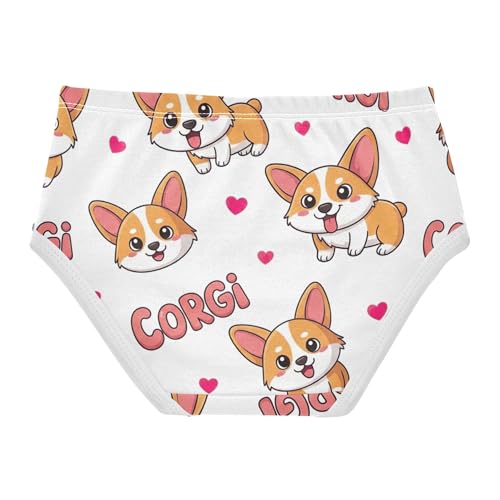 Fancy Toddlers Underwear Floral 2t Cotton Panties Little Girl Cute Cartoon Corgis Pink Prints Briefs Undies Kids2