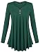 A Line Tunic Top,Miagooo Women's Fashion 2017 Long Sleeve Loose Fit Comfy Flattering Tunic(Green,Large)
