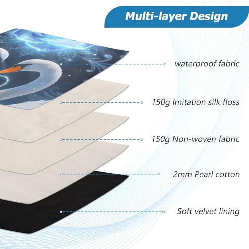 Funda para laptop con diseño de cisne 15.7x11.8 pulg miniatura 4