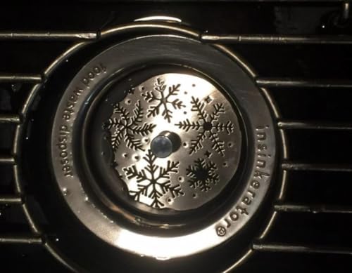 Colador para fregadero diseño copo de nieve 3.15" acero pulido miniatura 3