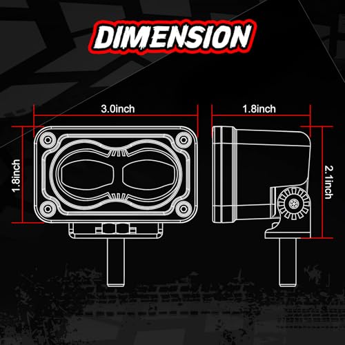 Image of SAE LED Fog Light DOT Approved Driving Off road Light Pods | 2PCS 3 Inch Waterproof CREE LED Pod Cube Light Street Legal Bumper Backup Fog Lights For Truck Pickup Motorcycle ATV UTV Boat