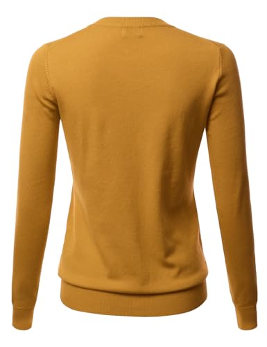 Image of LALABEE Women's Crew Neck Gem Button Long Sleeve Soft Knit Cardigan Sweater