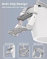 Toilettensitz Kinder mit Treppe, 3 in 1 Klappbarer Toilettenleiter für Kinder, Rutschfest und Wasserdicht, mit Spritzschutz, Kinder Toilettensitz für Kinder das Selbstständige Toilettentraining（Grau） – Ansicht 6