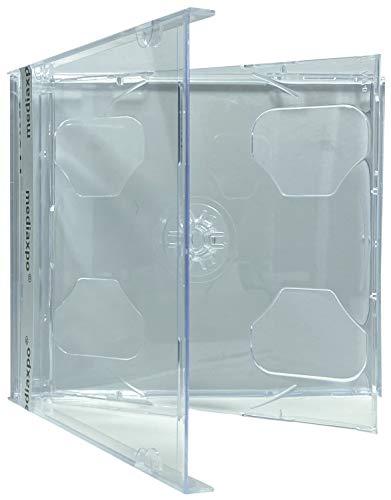 mediaxpo 200 Standard Clear Smart Tray Double CD Jewel Case