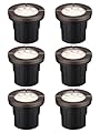 LEONLITE 6W Well Lights Landscape LED In Ground Outdoor, Low Voltage 12-24V AC/DC, IP67 Waterproof Aluminum in-Grade Up Lighting for Trees, CRI 90 3000K, Oil Rubbed Bronze, Pack of 6